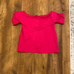 Hot pink off shoulder cotton top